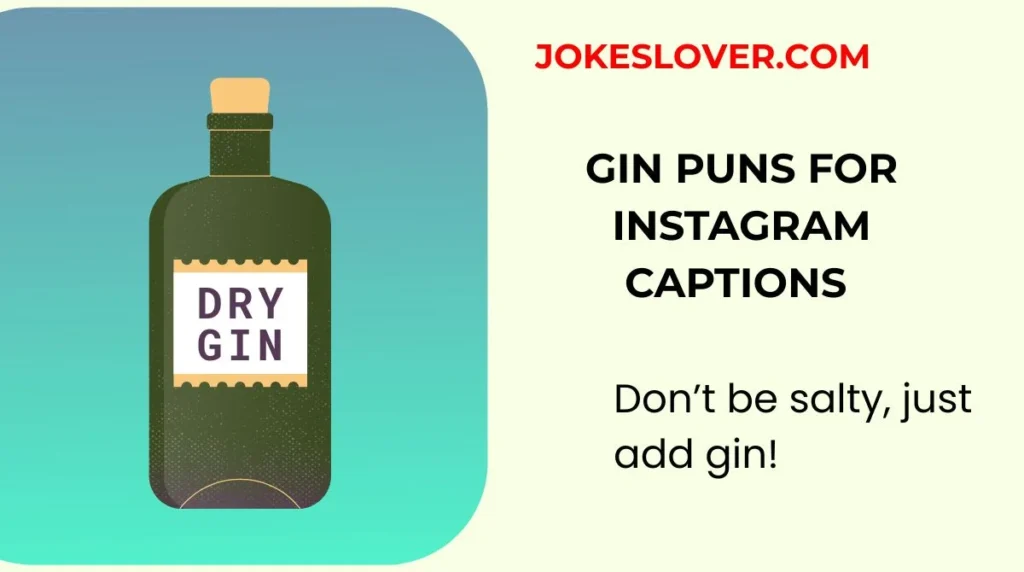 Gin Puns for Instagram Captions