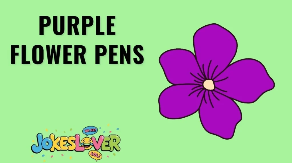 Purple Flower Pens