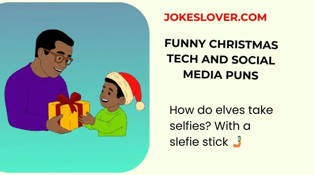 Funny Christmas Tech and Social Media Puns
