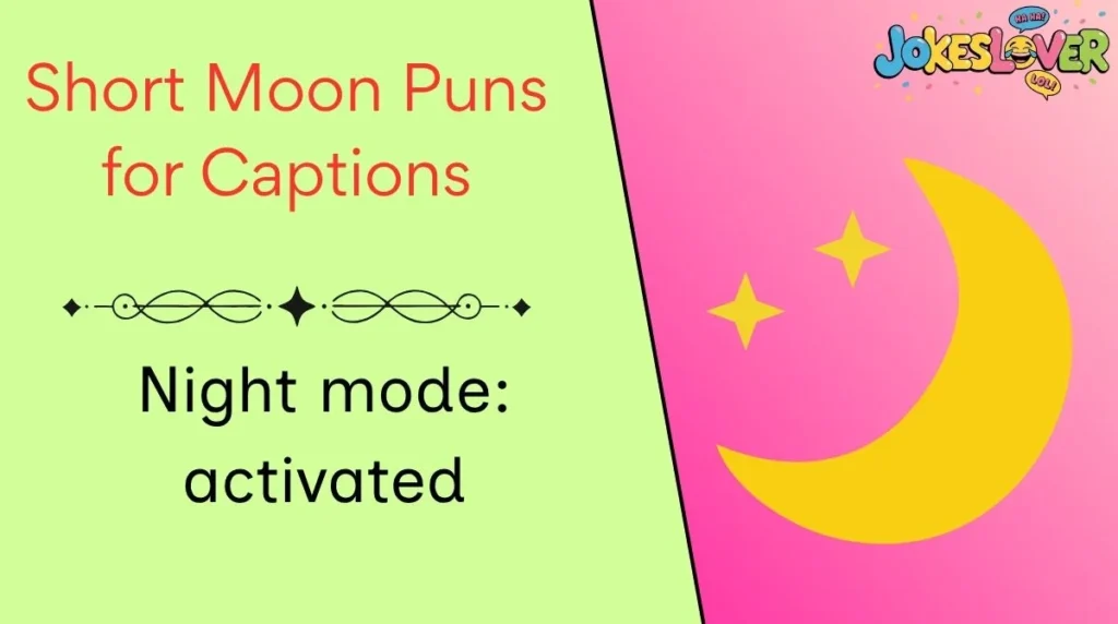 Short Moon Puns for Captions