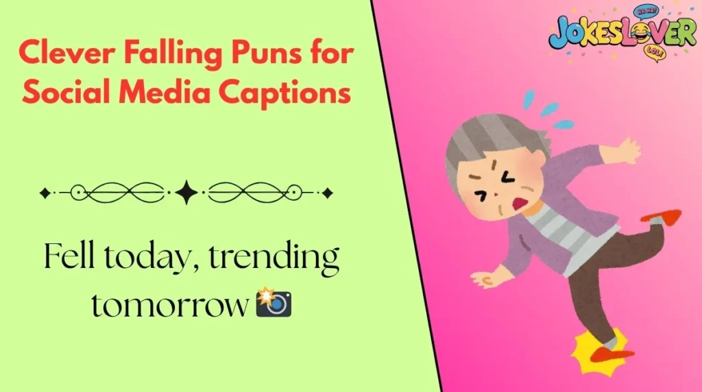 Clever Falling Puns for Social Media Captions